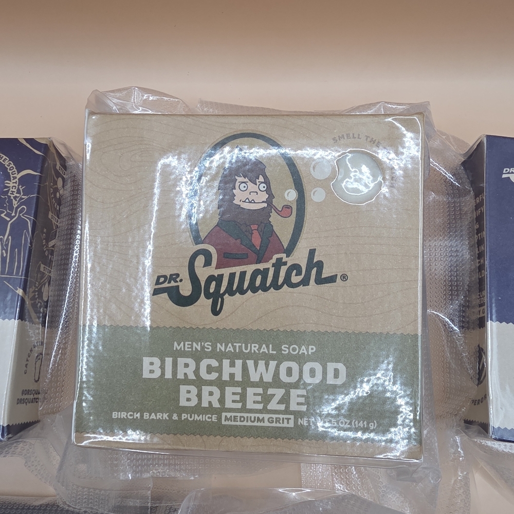 5 Dr. Squatch Soap Lot (Vacuum Sealed) Black Currant Vanilla Birch Bone Flower - Picture 5 of 6